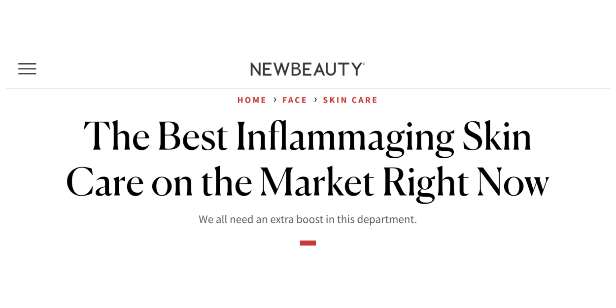 The Best Inflammaging Skin Care on the Market Right Now